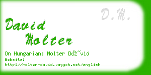 david molter business card